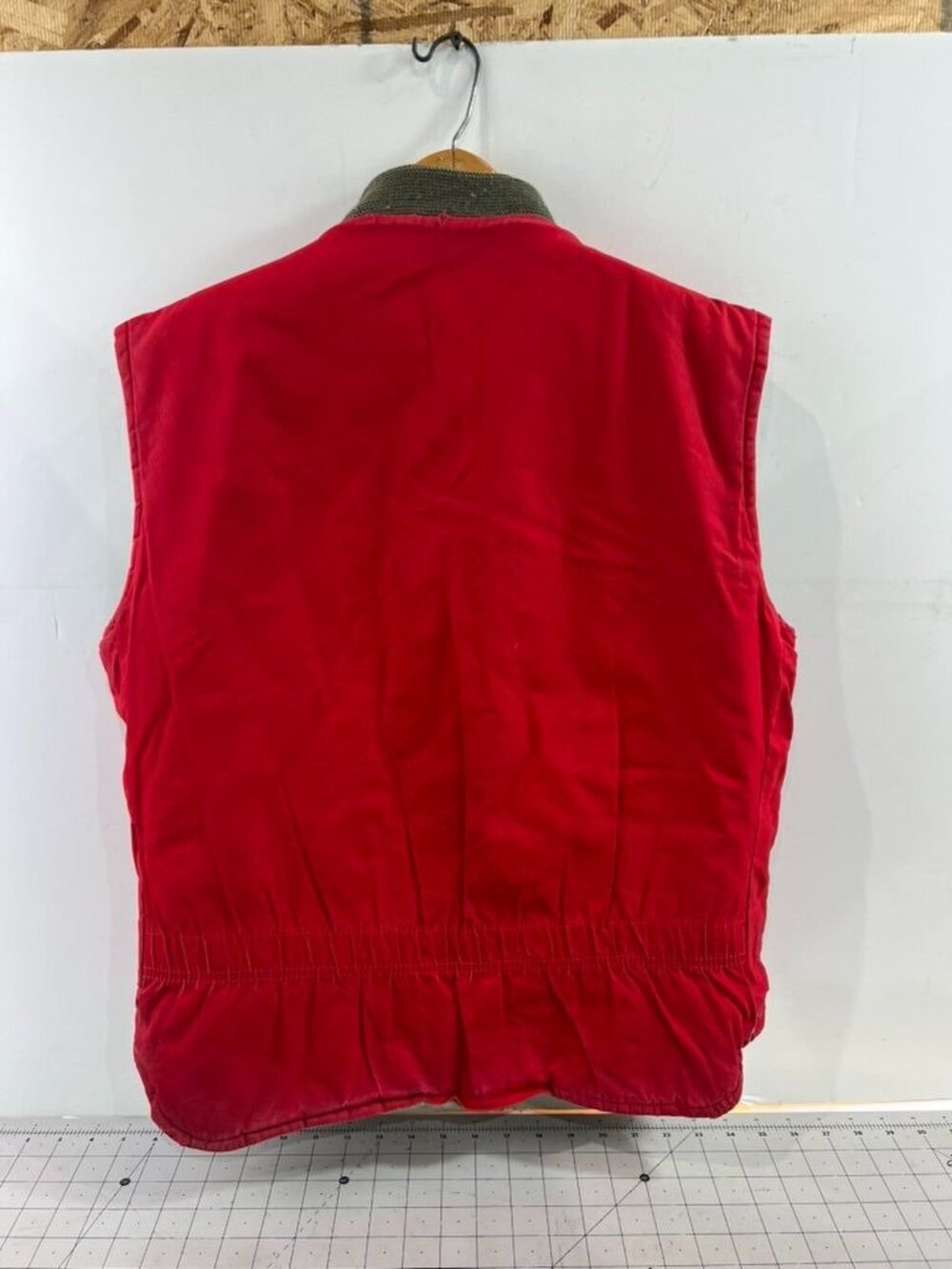 Vintage Pioneer Wear Reversible Quilted Hunting Vest Beige & Red Men’s M - Picture 12 of 15